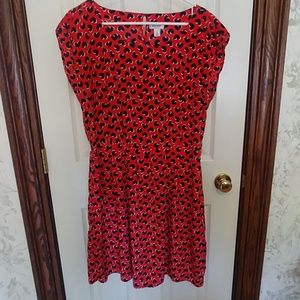 Red heart dress large